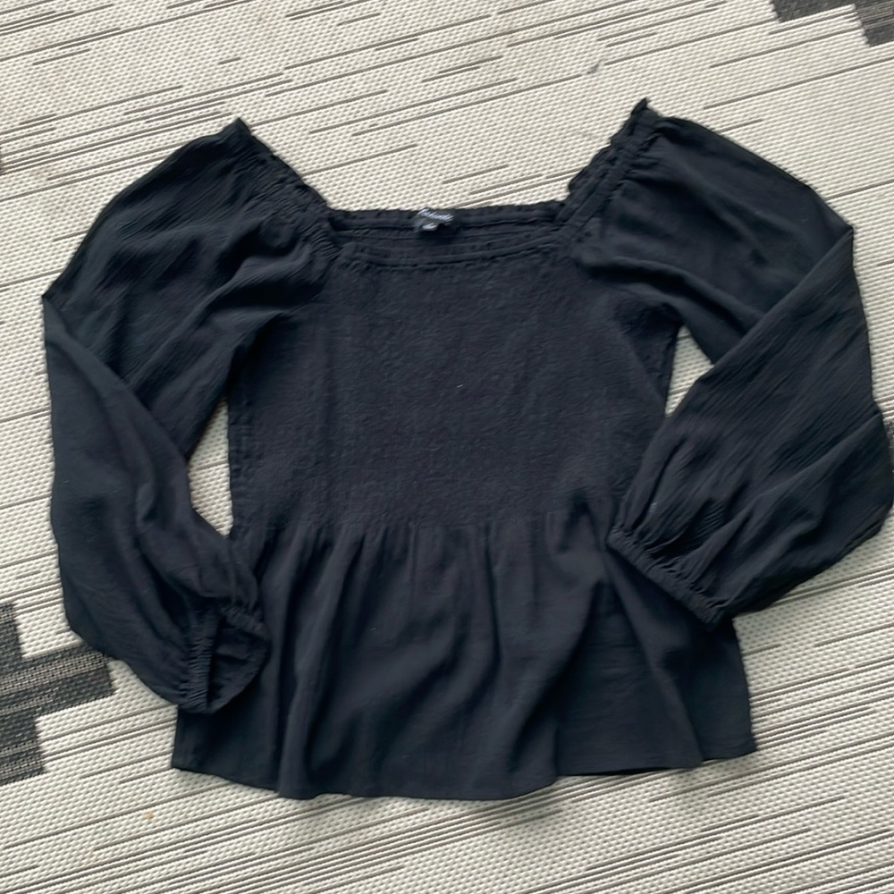 Madewell Long Sleeve Smocked Blouse